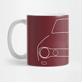 Datsun Cherry 1970s classic car white outline graphic Mug